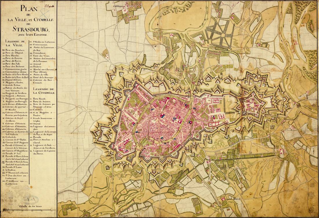 Strasbourg Plan Map 1800